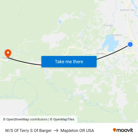 W/S Of Terry S Of Barger to Mapleton OR USA map