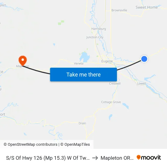 S/S Of Hwy 126 (Mp 15.3) W Of Twin Firs Rd to Mapleton OR USA map