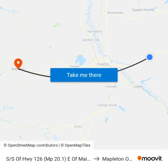 S/S Of Hwy 126 (Mp 20.1) E Of Mailbox 44895 to Mapleton OR USA map