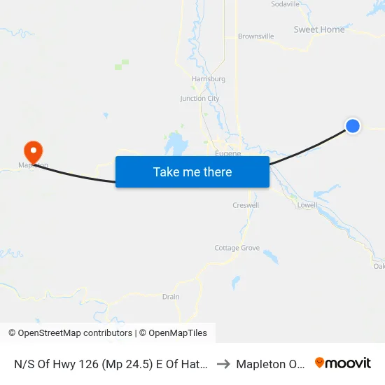 N/S Of Hwy 126 (Mp 24.5) E Of Hatchery Crk Rd to Mapleton OR USA map