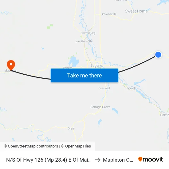 N/S Of Hwy 126 (Mp 28.4) E Of Mailbox 46451 to Mapleton OR USA map