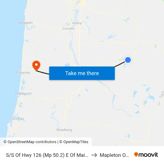 S/S Of Hwy 126 (Mp 50.2) E Of Mailbox 56311 to Mapleton OR USA map