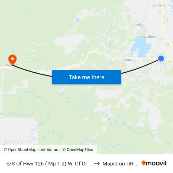 S/S Of Hwy 126 ( Mp 1.2) W. Of Green Hill to Mapleton OR USA map