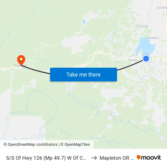 S/S Of Hwy 126 (Mp 49.7) W Of Central Rd to Mapleton OR USA map