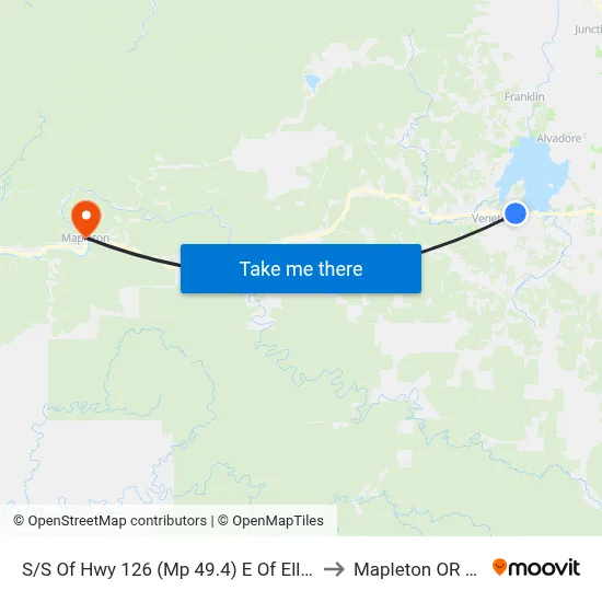 S/S Of Hwy 126 (Mp 49.4) E Of Ellmaker to Mapleton OR USA map