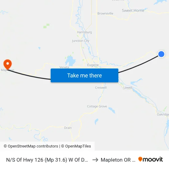 N/S Of Hwy 126 (Mp 31.6) W Of Dw 47955 to Mapleton OR USA map