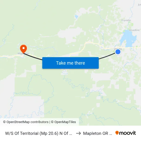 W/S Of Territorial (Mp 20.6) N Of Perkins to Mapleton OR USA map