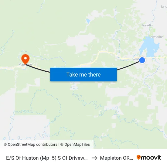 E/S Of Huston (Mp .5) S Of Driveway 87944 to Mapleton OR USA map