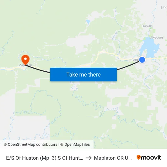 E/S Of Huston (Mp .3) S Of Hunter to Mapleton OR USA map