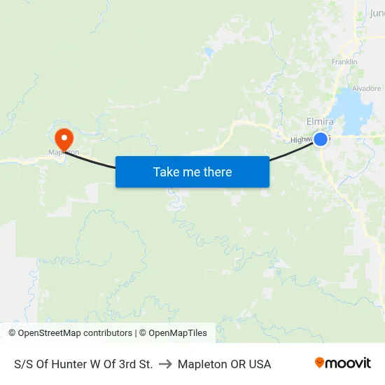 S/S Of Hunter W Of 3rd St. to Mapleton OR USA map