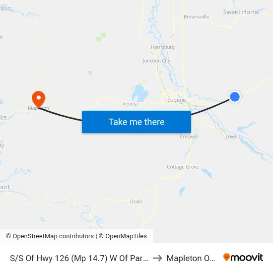 S/S Of Hwy 126 (Mp 14.7) W Of Partridge Lane to Mapleton OR USA map