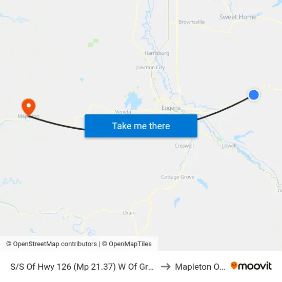 S/S Of Hwy 126 (Mp 21.37) W Of Greenwood Drive to Mapleton OR USA map