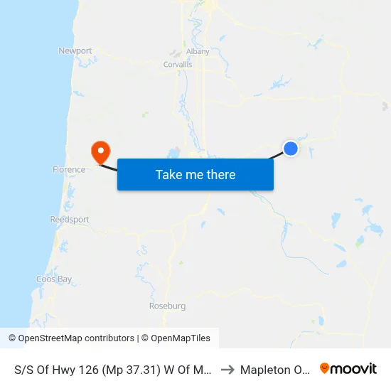 S/S Of Hwy 126 (Mp 37.31) W Of Mailbox 50389 to Mapleton OR USA map