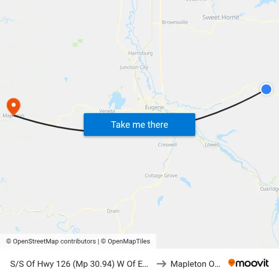 S/S Of Hwy 126 (Mp 30.94) W Of Eweb #47760 to Mapleton OR USA map