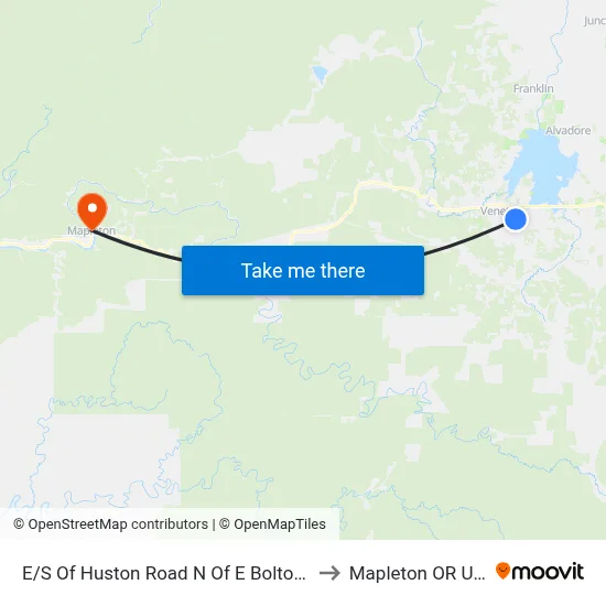 E/S Of Huston Road N Of E Bolton Rd to Mapleton OR USA map