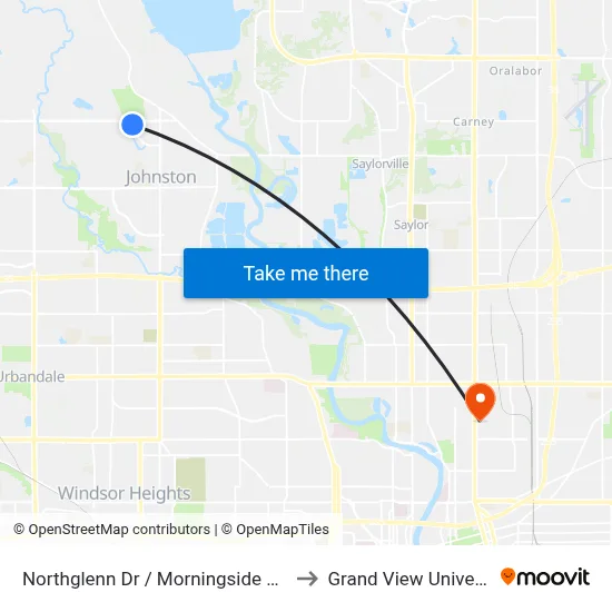 Northglenn Dr / Morningside Dr, Jst to Grand View University map