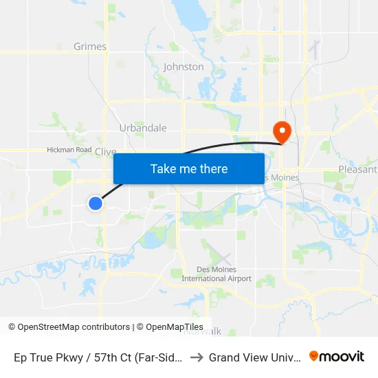 Ep True Pkwy / 57th Ct (Far-Side), Wdm to Grand View University map