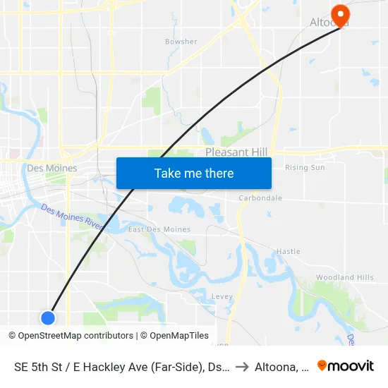 SE 5th St / E Hackley Ave (Far-Side), Dsm to Altoona, IA map