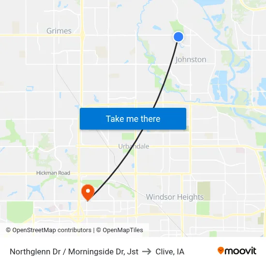 Northglenn Dr / Morningside Dr, Jst to Clive, IA map