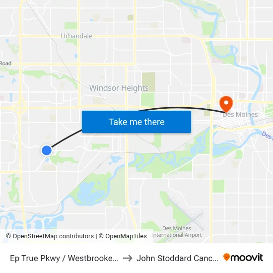 Ep True Pkwy / Westbrooke Apts, Wdm to John Stoddard Cancer Center map