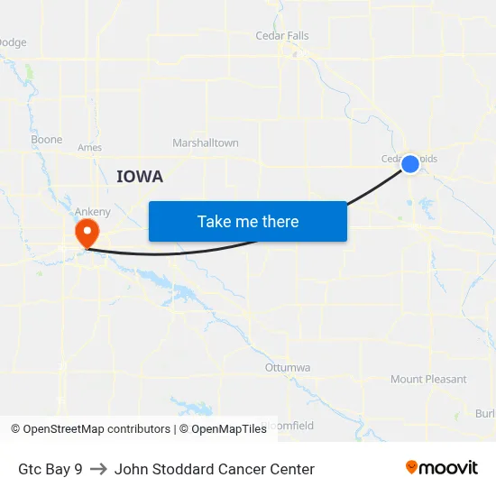 Gtc Bay 9 to John Stoddard Cancer Center map