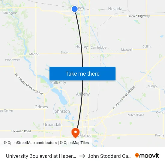 University Boulevard at Haber Road Eastbound to John Stoddard Cancer Center map