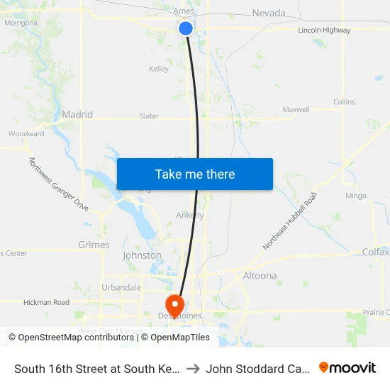 South 16th Street at South Kellogg Eastbound to John Stoddard Cancer Center map