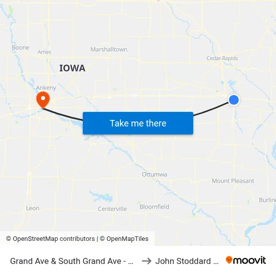 Grand Ave & South Grand Ave - Uihc Emergency Entrance to John Stoddard Cancer Center map