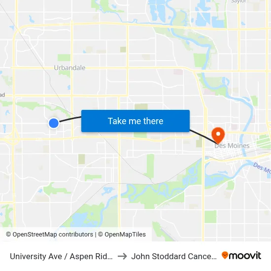University Ave / Aspen Ridge Dr, Clv to John Stoddard Cancer Center map