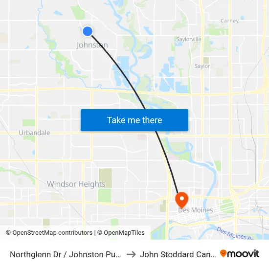 Northglenn Dr / Johnston Public Library, Jst to John Stoddard Cancer Center map