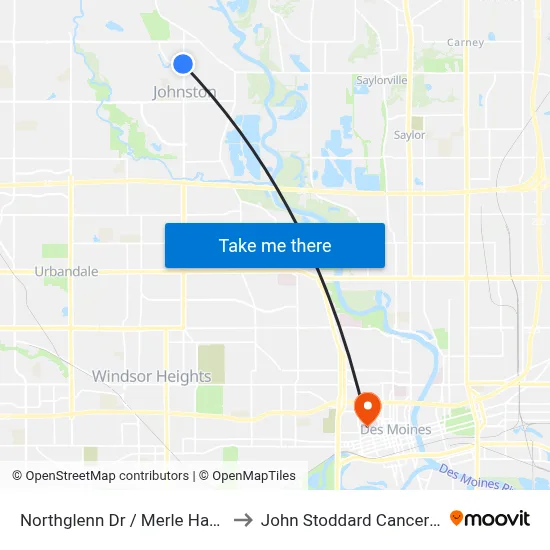 Northglenn Dr / Merle Hay Rd, Jst to John Stoddard Cancer Center map