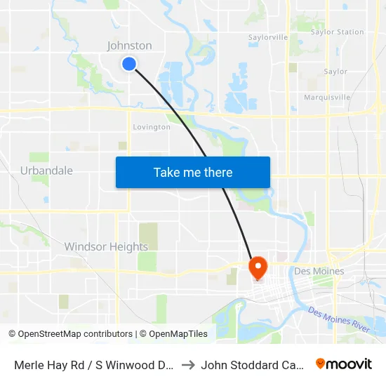 Merle Hay Rd / S Winwood Dr (Far-Side), Jst to John Stoddard Cancer Center map