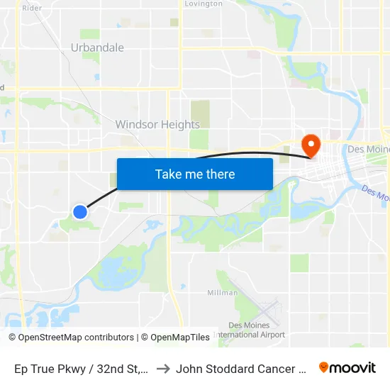 Ep True Pkwy / 32nd St, Wdm to John Stoddard Cancer Center map