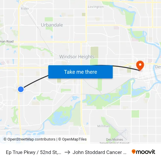 Ep True Pkwy / 52nd St, Wdm to John Stoddard Cancer Center map