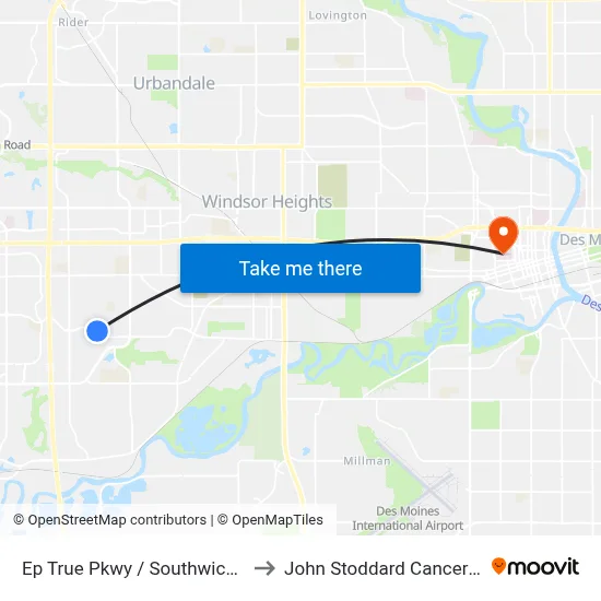 Ep True Pkwy / Southwicke, Wdm to John Stoddard Cancer Center map