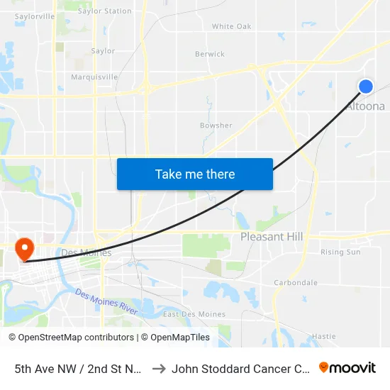 5th Ave NW / 2nd St Nw, Alt to John Stoddard Cancer Center map