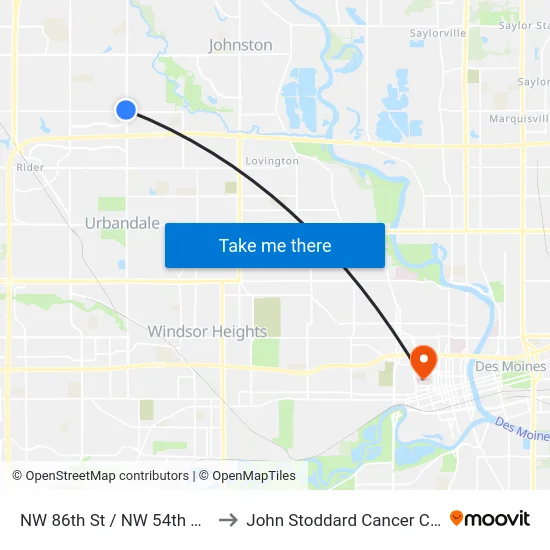 NW 86th St / NW 54th St, Jst to John Stoddard Cancer Center map