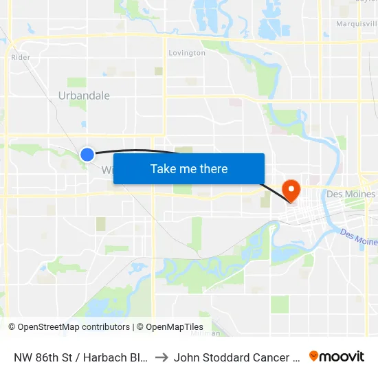 NW 86th St / Harbach Blvd, Clv to John Stoddard Cancer Center map