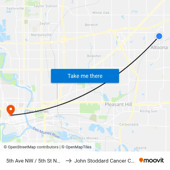 5th Ave NW / 5th St Nw, Alt to John Stoddard Cancer Center map
