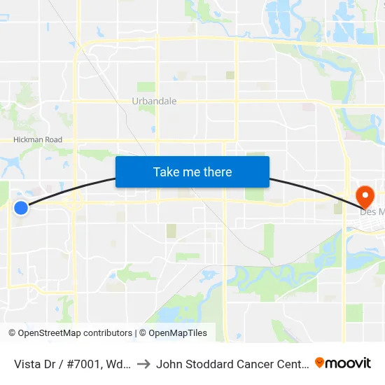 Vista Dr / #7001, Wdm to John Stoddard Cancer Center map