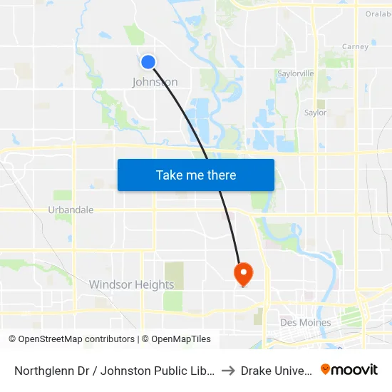 Northglenn Dr / Johnston Public Library, Jst to Drake University map