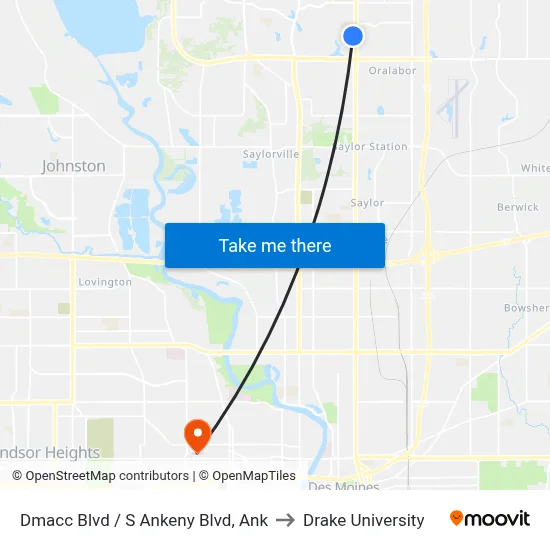 Dmacc Blvd / S Ankeny Blvd, Ank to Drake University map