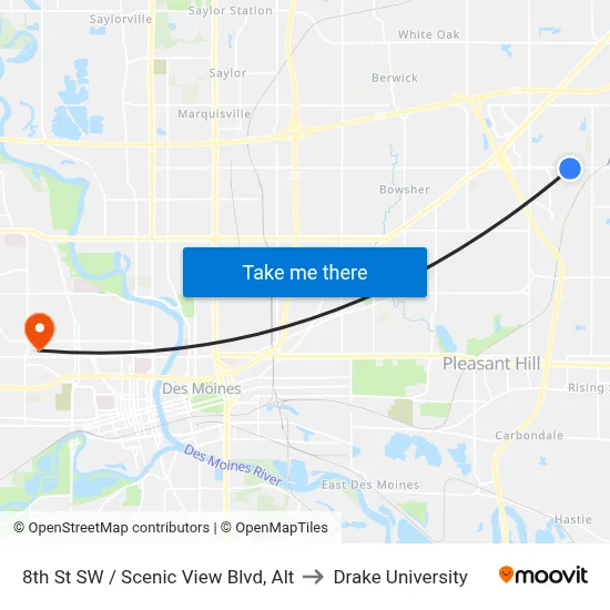 8th St SW / Scenic View Blvd, Alt to Drake University map