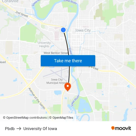 Pbdb to University Of Iowa map