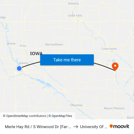 Merle Hay Rd / S Winwood Dr (Far-Side), Jst to University Of Iowa map