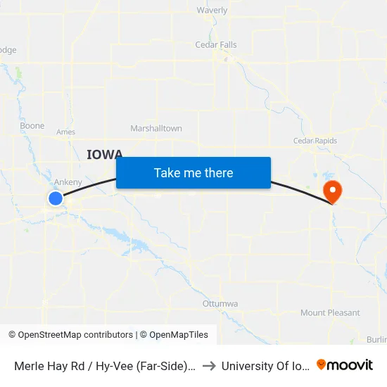 Merle Hay Rd / Hy-Vee (Far-Side), Jst to University Of Iowa map