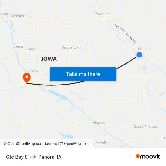 Gtc Bay 8 to Panora, IA map