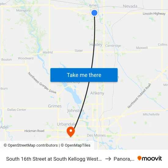 South 16th Street at South Kellogg Westbound to Panora, IA map