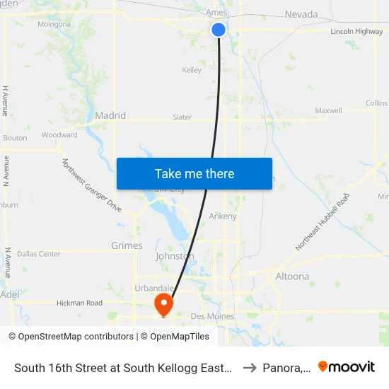 South 16th Street at South Kellogg Eastbound to Panora, IA map