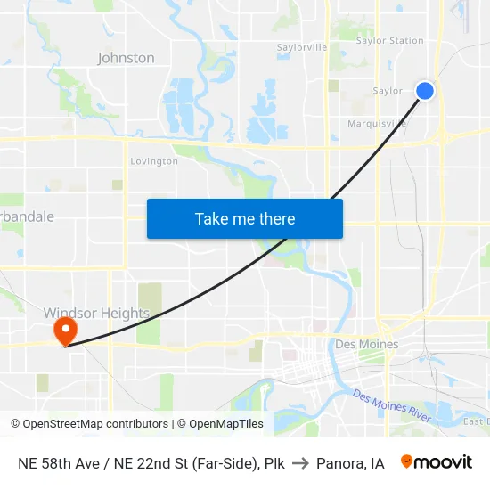 NE 58th Ave / NE 22nd St (Far-Side), Plk to Panora, IA map